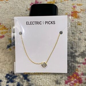 Electric Family Gold Flower Pendant Necklace